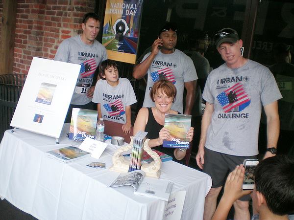 Author Nancy Bolts at a National Train Day Event